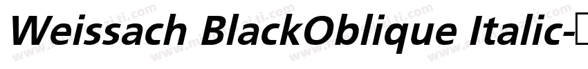 Weissach BlackOblique Italic字体转换